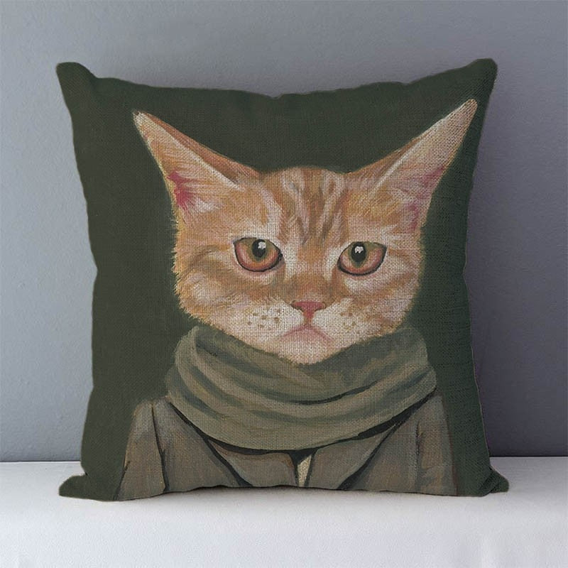 Selected Couch cushion 45x45cm Cartoon cat printed quality home decorative pillows kids bedroom Decor pillowcase without core