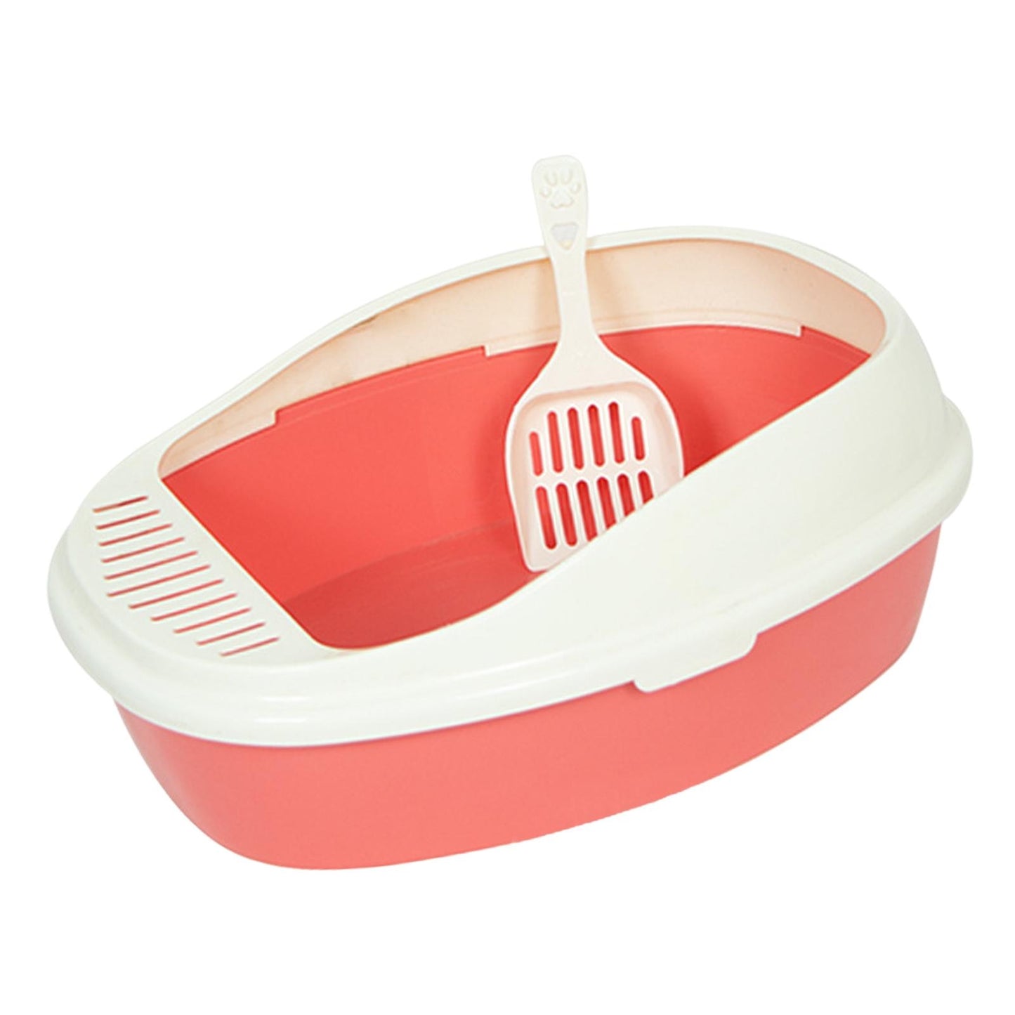 Cat Pet Litter Tray Kitten Litter Pan Splashproof Kitten Potty Toilet Pet Bedpan for Indoor Cats Pets Supplies