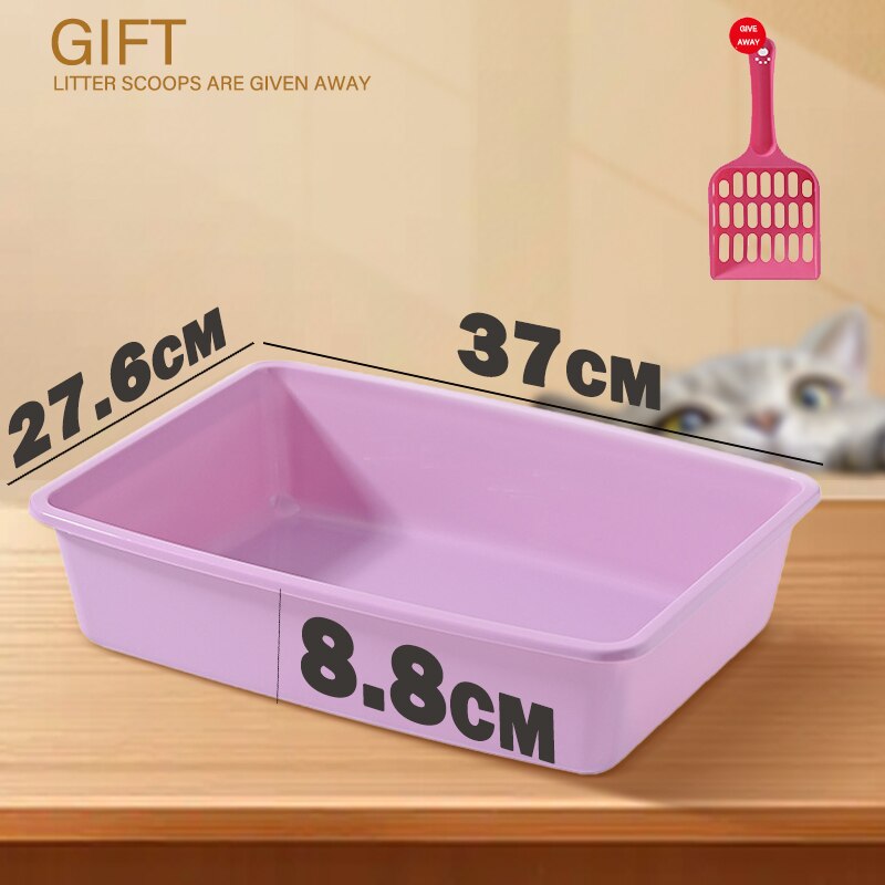 Pet Toilet Bedpan Anti Splash Cats Litter Box Cat Tray with Scoop Kitten Dog Clean Toilette Home Plastic Sand Box Cat Supplies