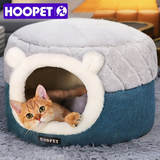 Cat Bed House Soft Plush Kennel style bed