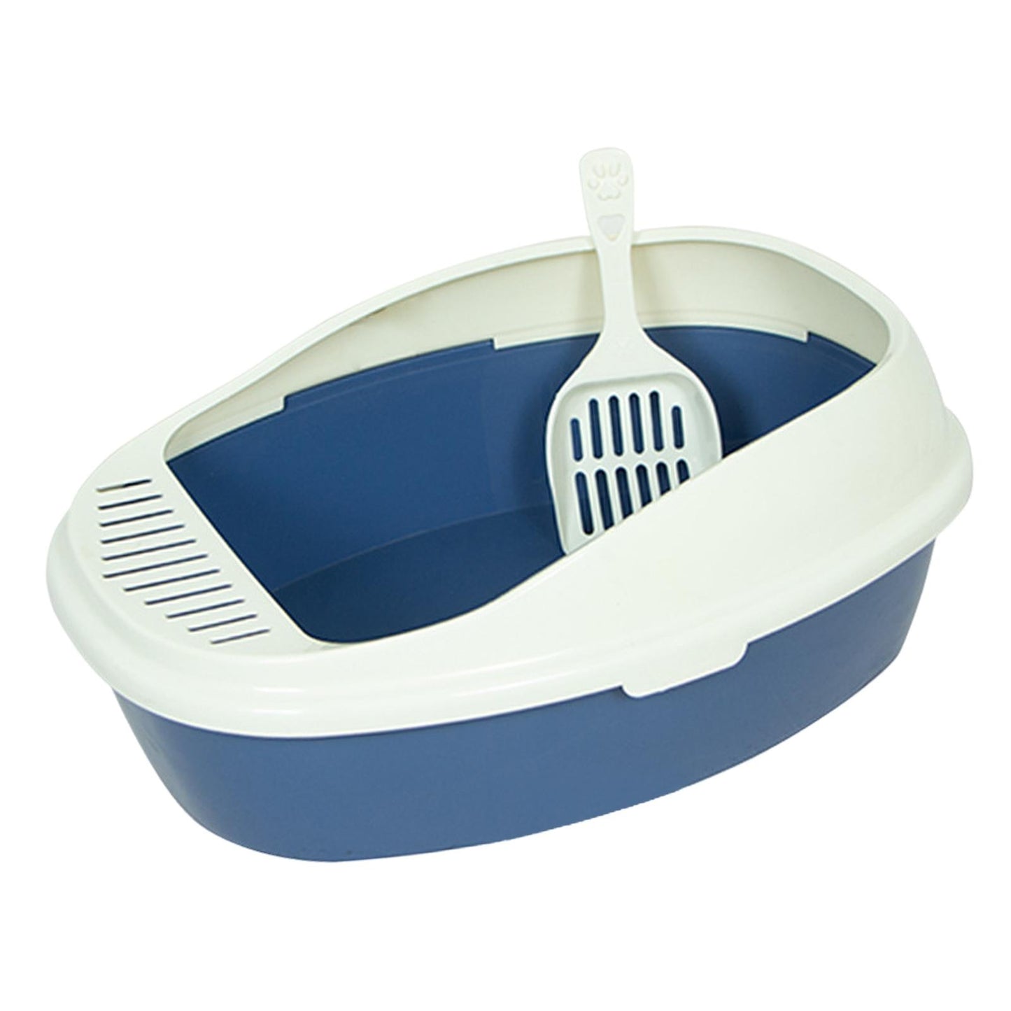 Cat Pet Litter Tray Kitten Litter Pan Splashproof Kitten Potty Toilet Pet Bedpan for Indoor Cats Pets Supplies