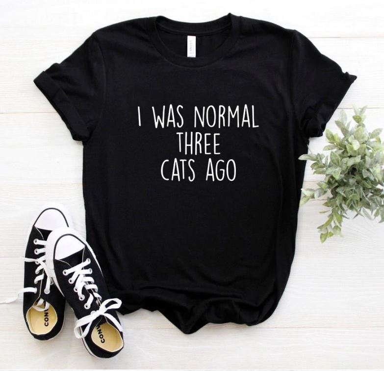 'I Was Normal Three Cats Ago' T-Shirt - squishbeans