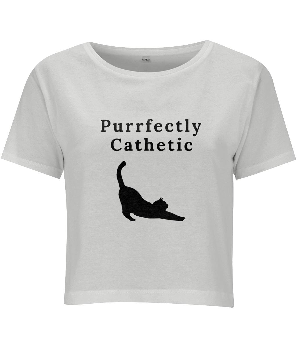 'Purrfectly Cathetic' Cropped Top - squishbeans
