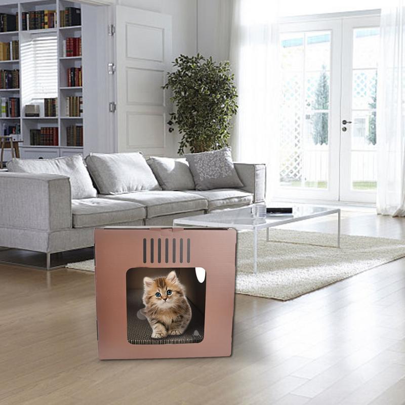 Cardboard TV Cat House - squishbeans