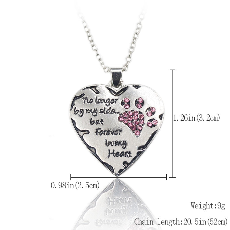 "No longer by my side but forever in my heart" QIHE Necklace - squishbeans