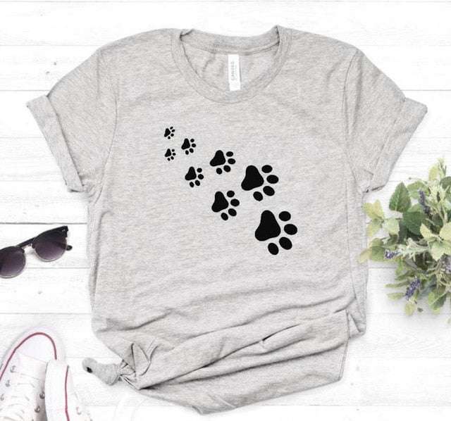 Cat Paws Cotton T-Shirt