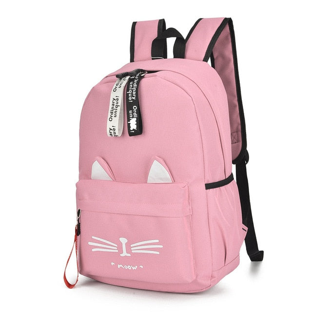 Oyixinger Girls Multicolour with Cat Ears Backpack