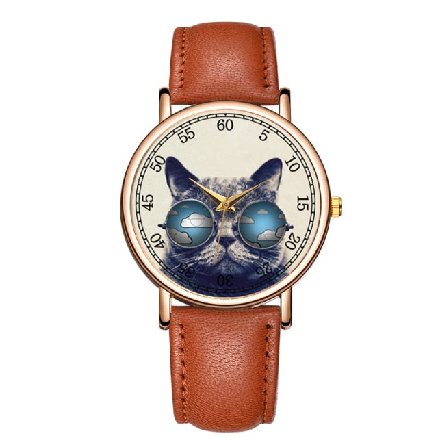 JBAILI Women Multicolour Cats Watches