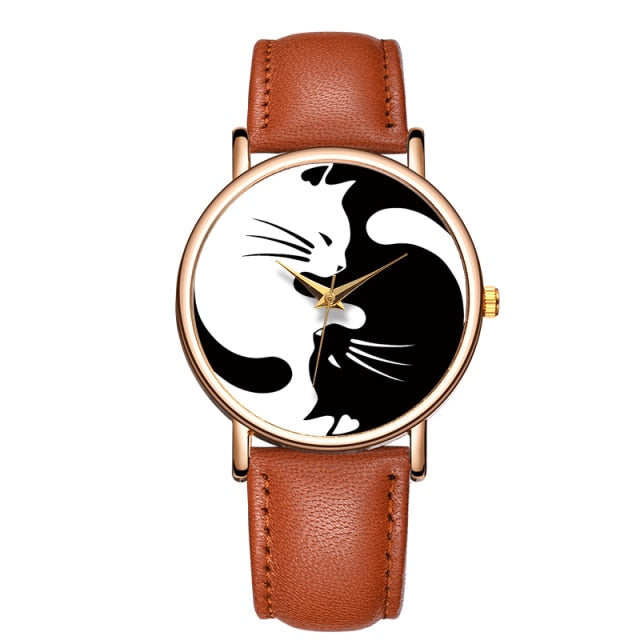 JBAILI Women Multicolour Cats Watches