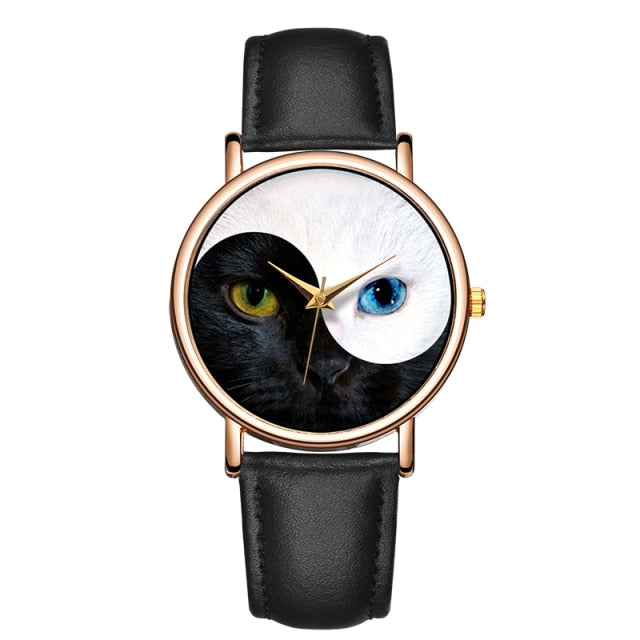 JBAILI Women Multicolour Cats Watches