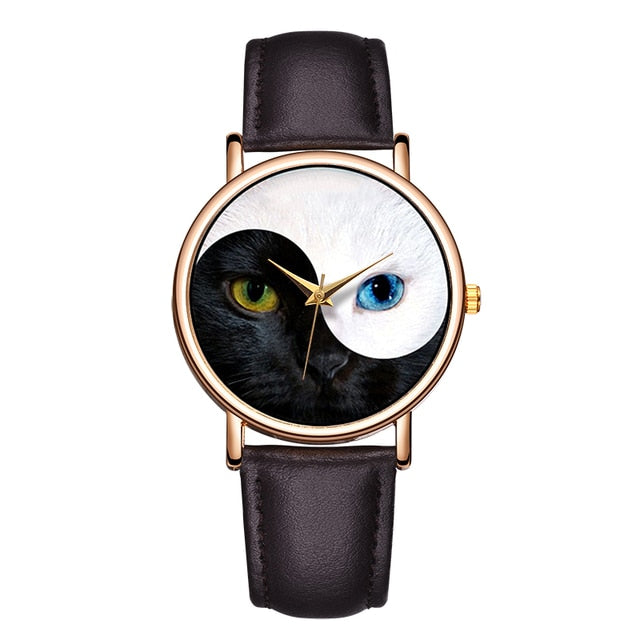 JBAILI Women Multicolour Cats Watches