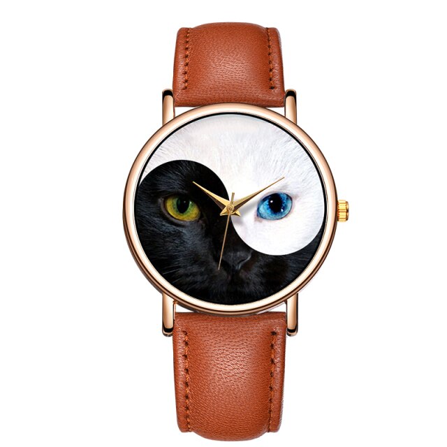 JBAILI Women Multicolour Cats Watches