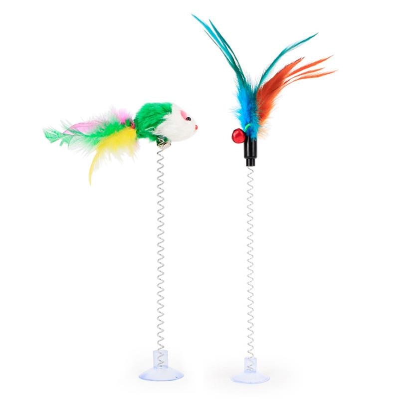 Interactive Multicolour Feather Toys