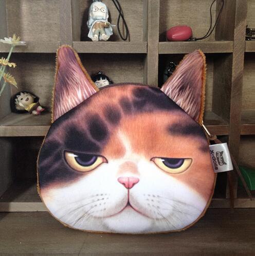 wowsorie Women Multicolour with cat face Pencil case holder