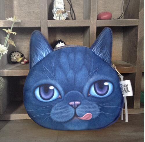 wowsorie Women Multicolour with cat face Pencil case holder