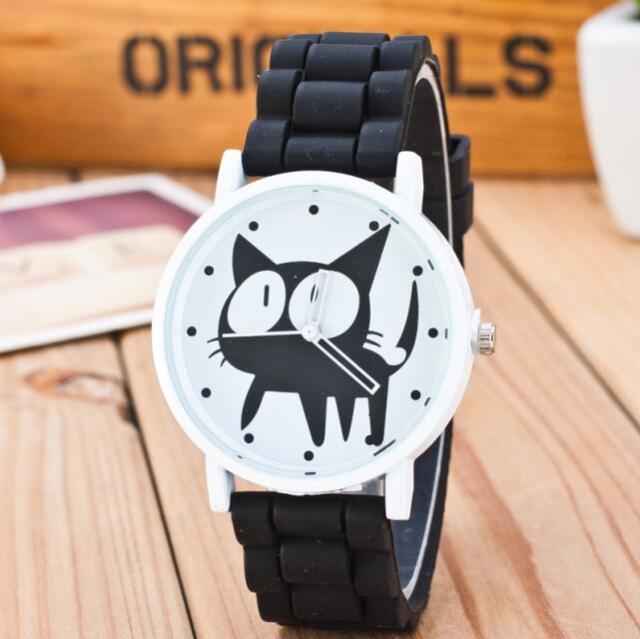 sudysng Children Black Cats Watches