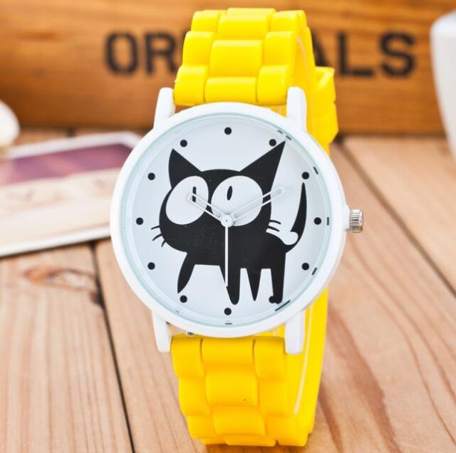 sudysng Children Yellow Cats Watches