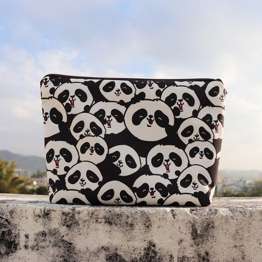 FUDEAM Women White with Printed Panda Storage Bag