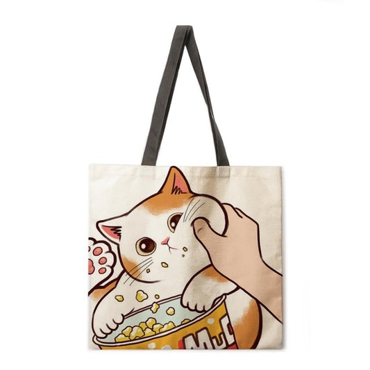 MZSHUANG Women Multicolour with Printed Cats Shoulder Bag