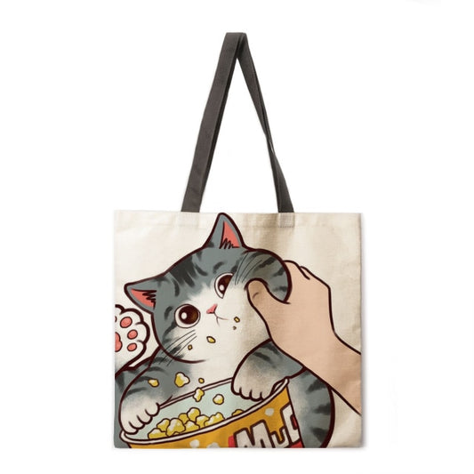 MZSHUANG Women Multicolour with Printed Cats Shoulder Bag