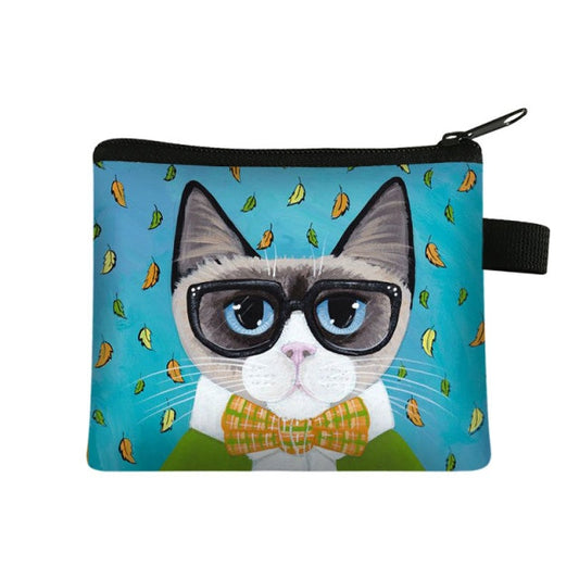 COOLOST Women Multicolour With Printed Cat Coins Purse