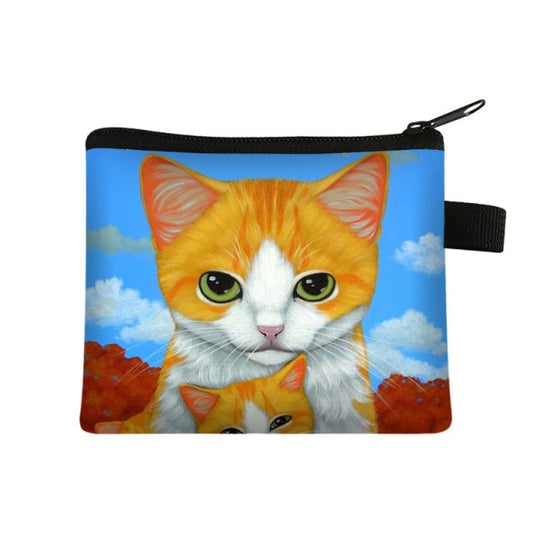 COOLOST Women Multicolour With Printed Cat Coins Purse