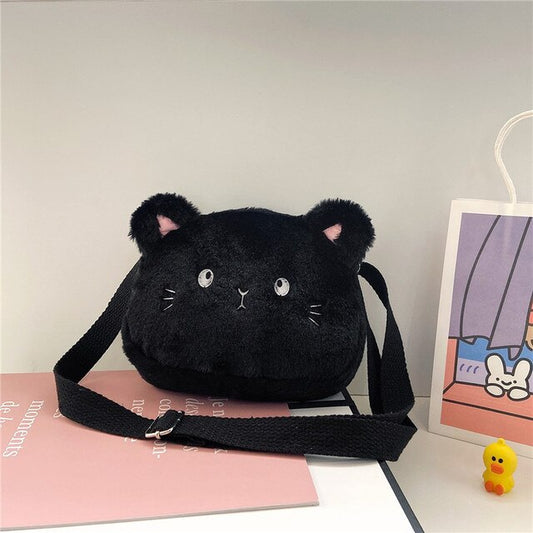 raged sheep Girls Black Small Cat Bag