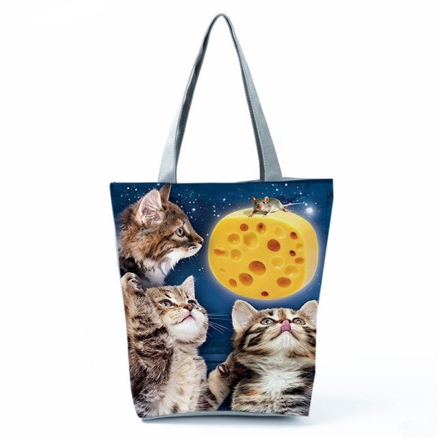 MIYAHOUSE Women Multcolour with Printed Cats Shoulder Bag