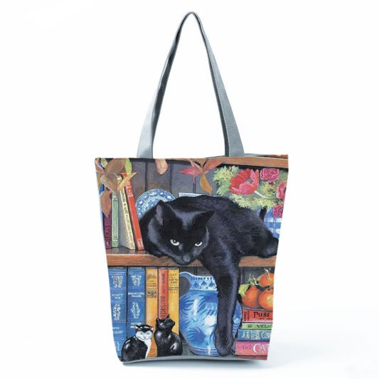 MIYAHOUSE Women Multcolour with Printed Cats Shoulder Bag