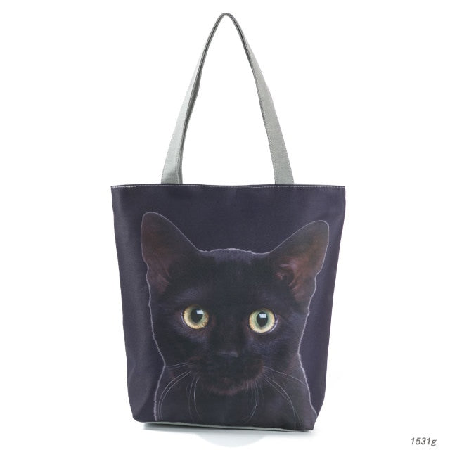 MIYAHOUSE Women Navy Purple with Printed Cats Shoulder Bag