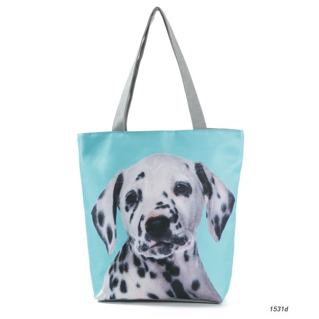 MIYAHOUSE Women Light Blue with Printed Puppy Shoulder Bag