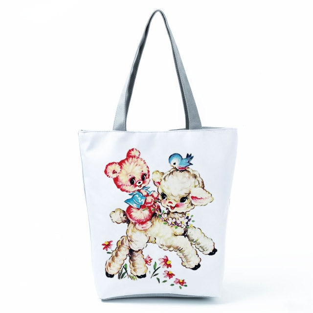 MIYAHOUSE Women Multcolour with Printed Animals Shoulder Bag