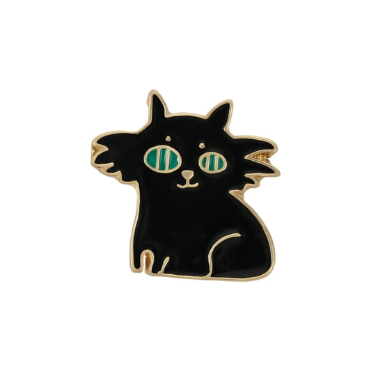 Reliatonny Women Black Cats Badge Pins
