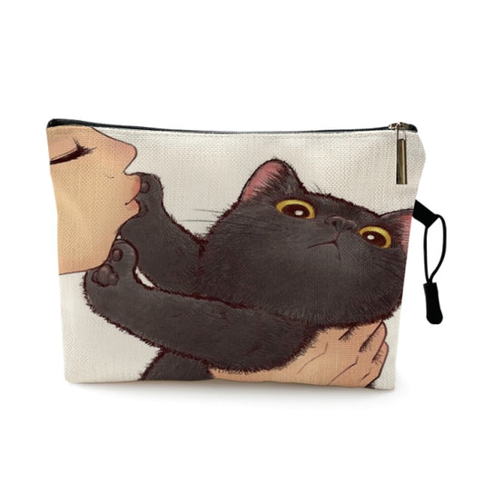 mvensh Women Multicolour with Printed Cats Makeup Bag