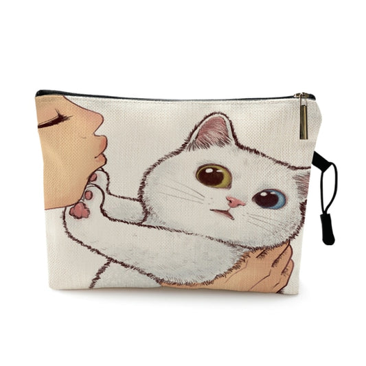 mvensh Women Multicolour with Printed Cats Makeup Bag