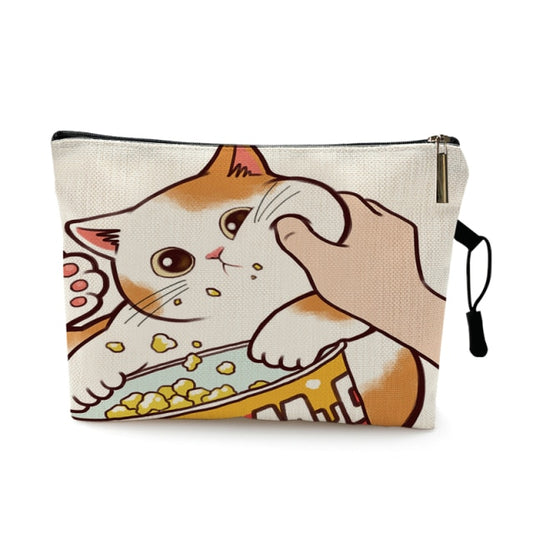 mvensh Women Multicolour with Printed Cats Makeup Bag