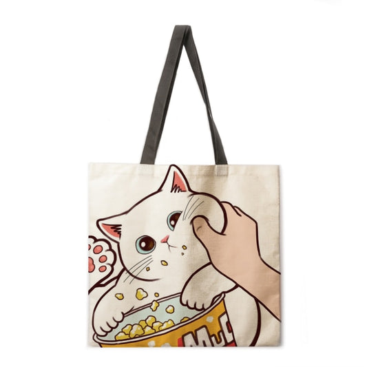 MZSHUANG Women Multicolour with Printed Cats Shoulder Bag