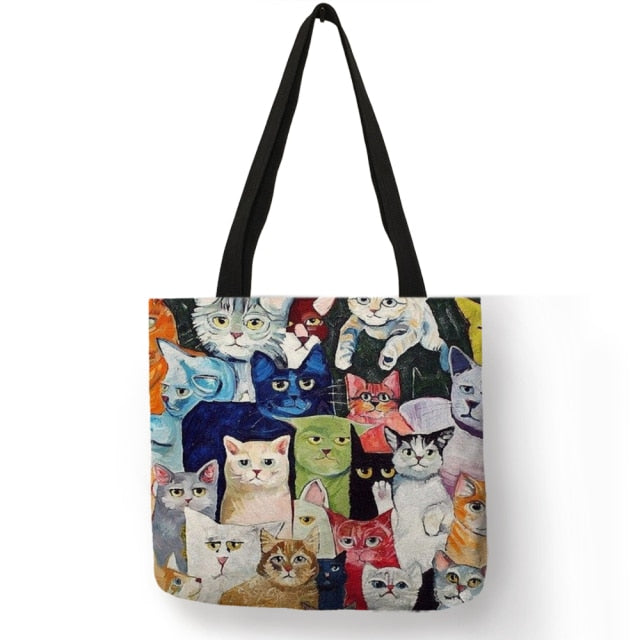 mvensh Women Multicolour with Printed Cats Shoulder Bag