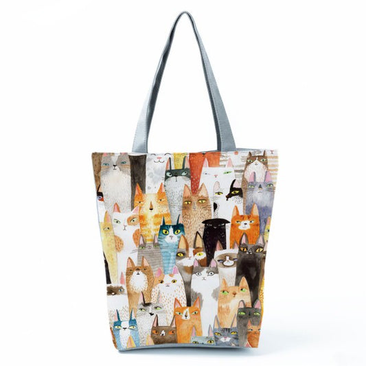 MIYAHOUSE Women Multicolour with Printed Cat Handbag