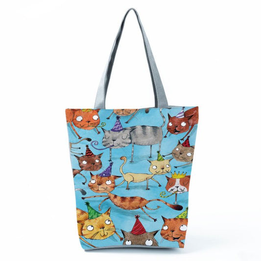 MIYAHOUSE Women Multicolour with Printed Cat Handbag