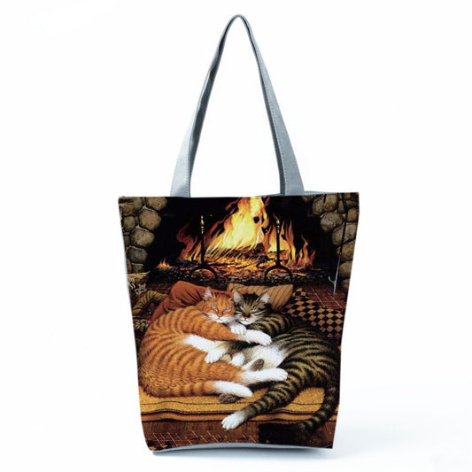 MIYAHOUSE Women Multicolour with Printed Cat Handbag