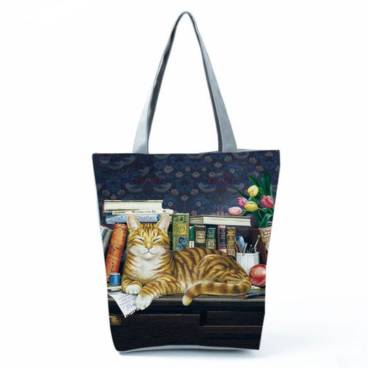 MIYAHOUSE Women Multicolour with Printed Cat Handbag