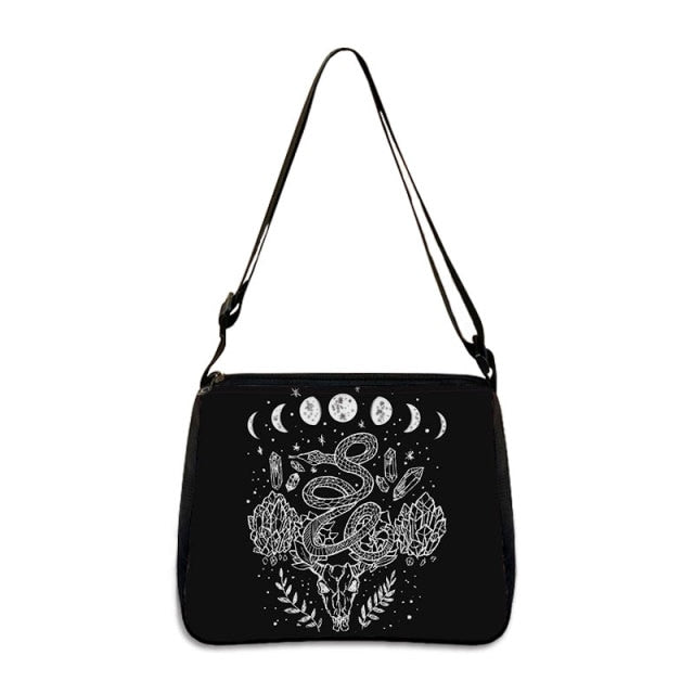 COOLOST Women Multicolour with Printed Cat Witch Shoulder Bag