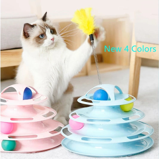 Playing Multicolour Cats Balls.