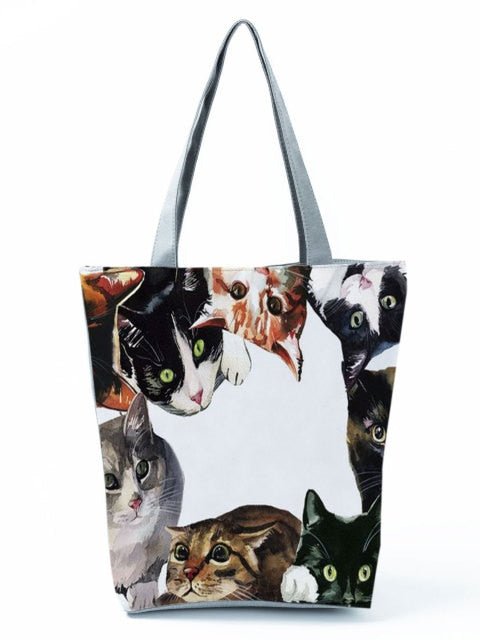 MIYAHOUSE Women Multicolour with Printed Cats Shoulder Bag