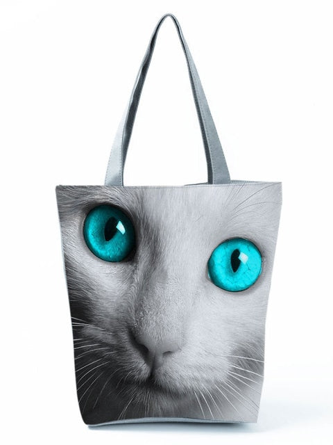 MIYAHOUSE Women Grey with Printed Cats Shoulder Bag