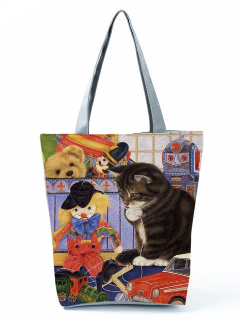 MIYAHOUSE Women Multicolour with Printed Cats Shoulder Bag