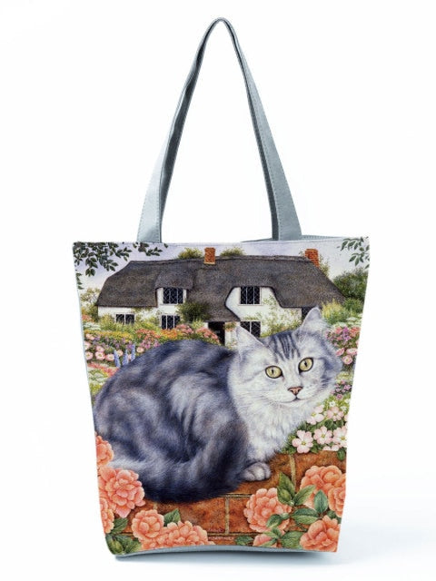 MIYAHOUSE Women Multicolour with Printed Cats Shoulder Bag