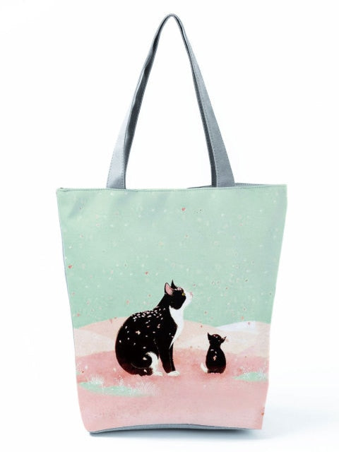 MIYAHOUSE Women Multicolour with Printed Cats Shoulder Bag