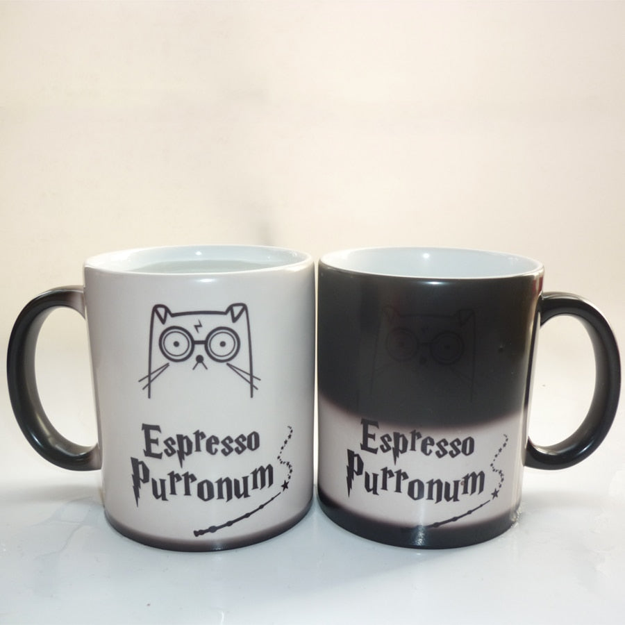 Heat Changing 'Espresso Purronum' Mug - squishbeans